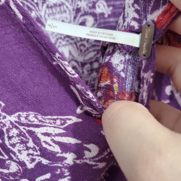 Free People Smooth Talker Floral Print Tunic Top - Picture 4 of 4